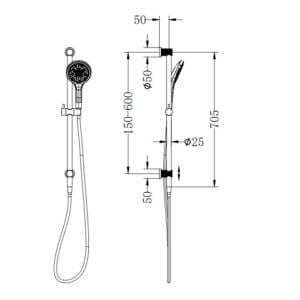 Opal Shower Rail With Air Shower II