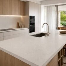 Modern Perth kitchen with a Silestone benchtop and matte mineral finish