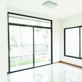 Sliding Door with black frame