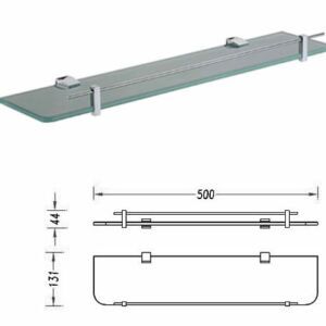 Square Glass Shelf (500mm) Specs