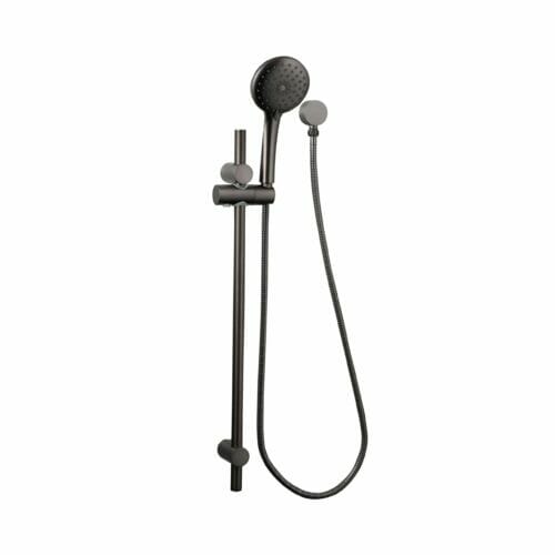 Loui Hand Shower Rail Gunmetal Loui Hand Shower On Rail Gun Metal
