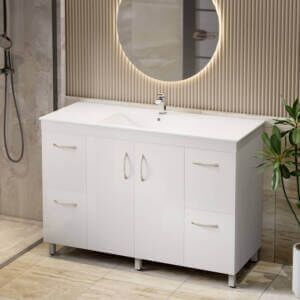 bathroom with 120cm pvc monica vanity unit