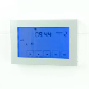 Premium Digital Timer Switch for Heated Towel Rails – Silver Horizontal Premium Digital Timer Switch for Heated Towel Rails – Silver Horizontal