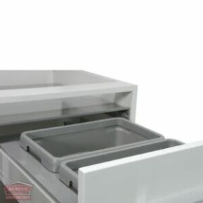 Pull Out Double Bin - open front view