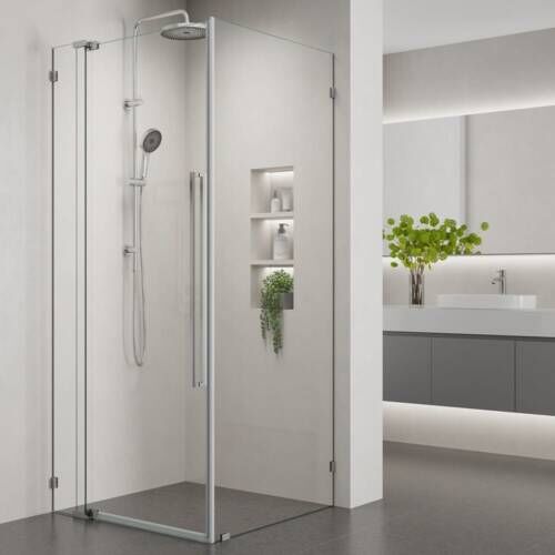 Alpine Frameless Pivot Door & Return