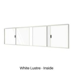 Double Slider with Two Outer Fixed Lites White Lustre Inside Double Slider with Two Outer Fixed Lites White Lustre Inside