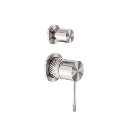 Opal Brushed Nickel Shower Mixer With Diverter Separate Plate Opal Shower Mixer With Diverter Separate Plate Brushed Nickel NR251909eBN