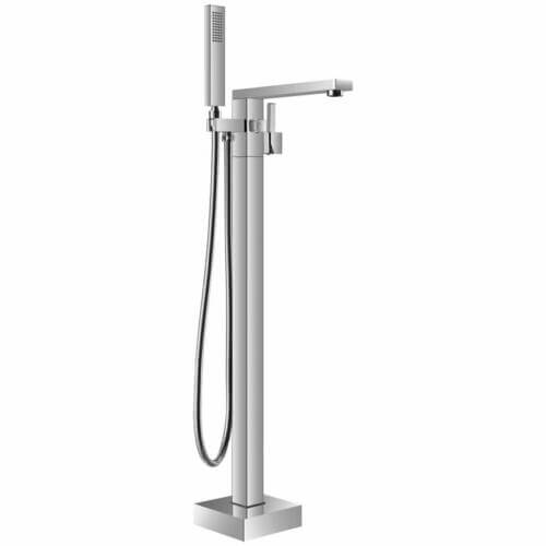 Cube Freestanding Bath Mixer with Hand Shower