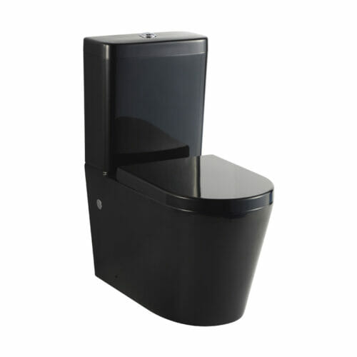 Black Cube Curved Wall Faced Toilet Suite