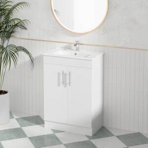 60cm Jessica Vanity Unit Bathroom Setting
