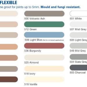 Kemgrout Grout Colours