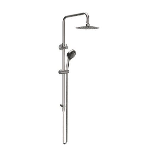 Elle Stainless Steel Twin Shower with Rail