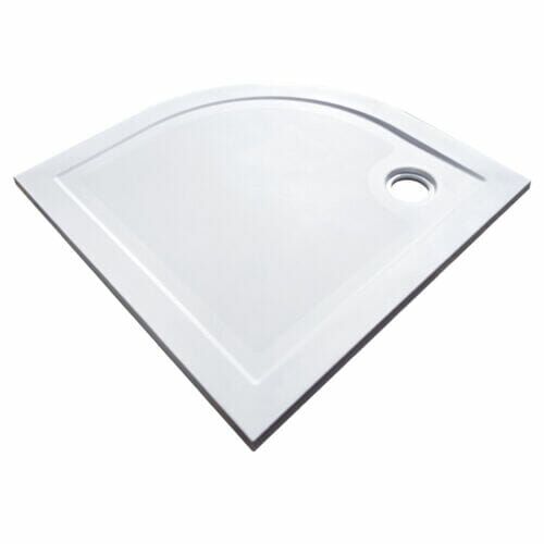 SMC Curved Shower Base 900x900mm Front Outlet