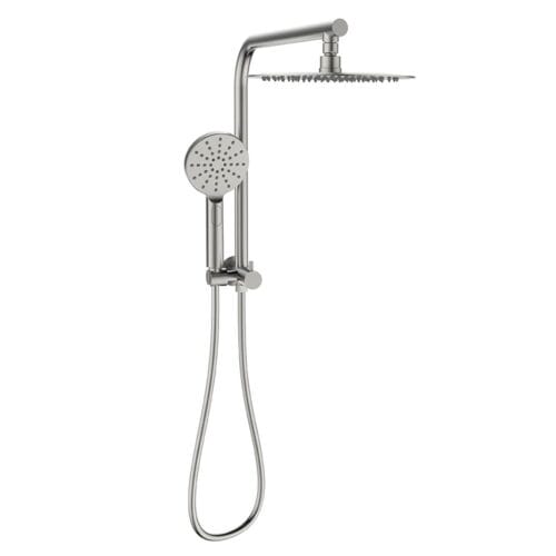 Sky Twin Shower Round Brushed Nickel