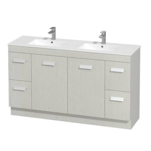 Foreshore PVC Vanity Unit 150cm Double Bowl
