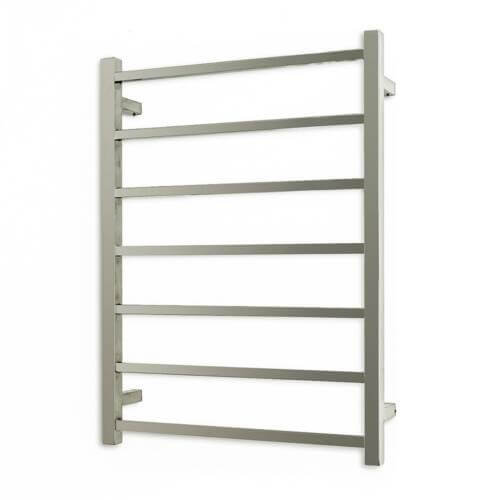 Square Brushed Nickel Heated Towel Ladder
