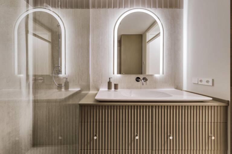 arch bathroom mirror inspiration