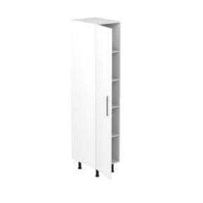 45cm Pantry/Linen Cupboard with Sky Chrome Handel (Door Open)