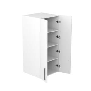 60cm-double-door-pantry-topper-sky-chrome-Handle-open 60cm Double Door Pantry Topper with Sky Chrome Handle (Doors Open)
