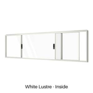 Double Sliding Window White Lustre Inside