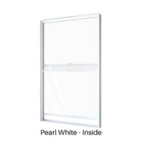 Single Double-Hung Window Pearl White Inside