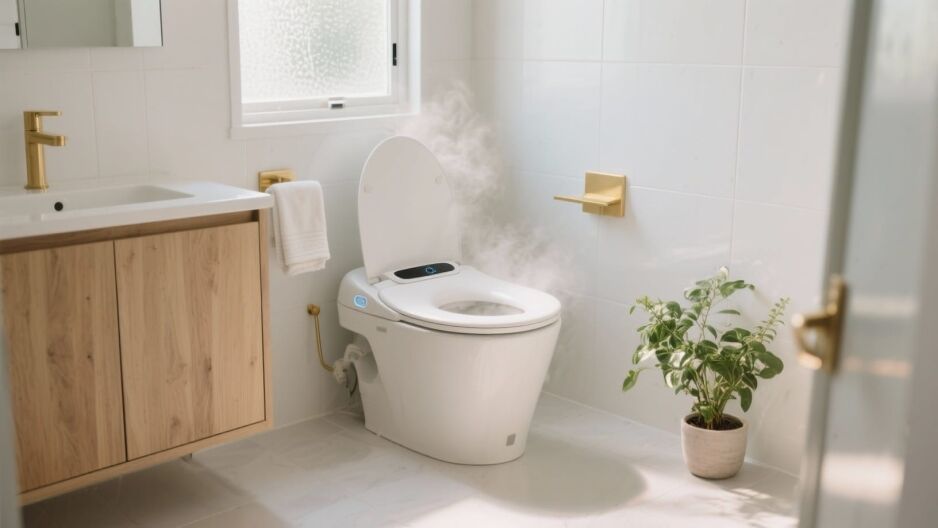 Bidet Toilet Seat in Australian bathroom