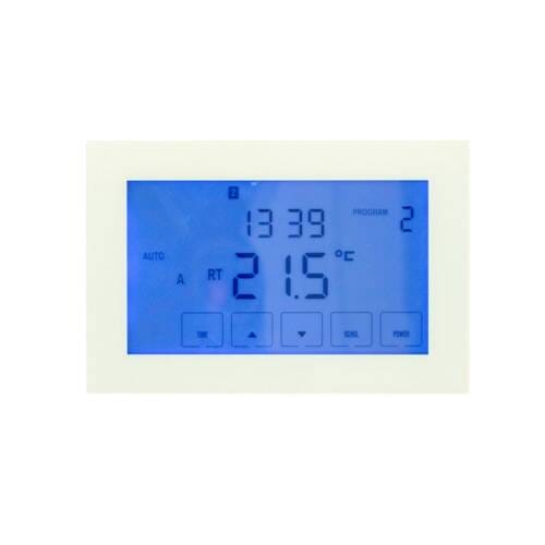 Premium WiFi Digital Dual Underfloor Heating Thermostat / Towel Rail Timer Switch – White Horizontal