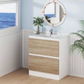 R-oak 75cm Rural Oak 75cm Marine Vanity Drawer Front
