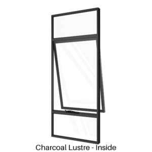 Single Awning with Fixed Hilite over Low Lite Charcoal Lustre Inside