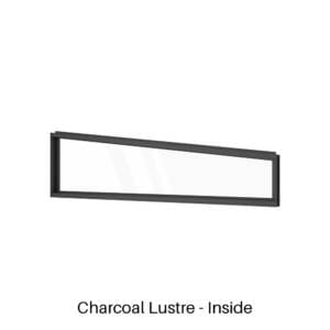 Single Panel Fixed Raked Window Charcoal Lustre Inside