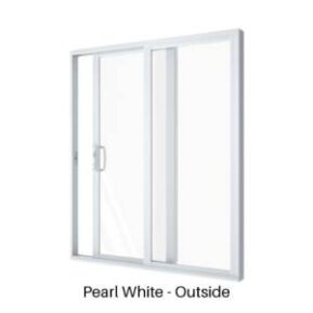 Single Sliding Door Pearl White Outside