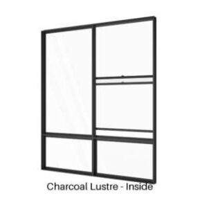 Single Double Hing with Fixed Lite over Two Lowlites Charcoal Lustre Inside Single Double Hing with Fixed Lite over Two Lowlites Charcoal Lustre Inside