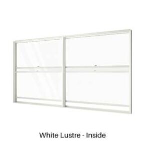 Double Sliding Double Hung White Lustre Inside