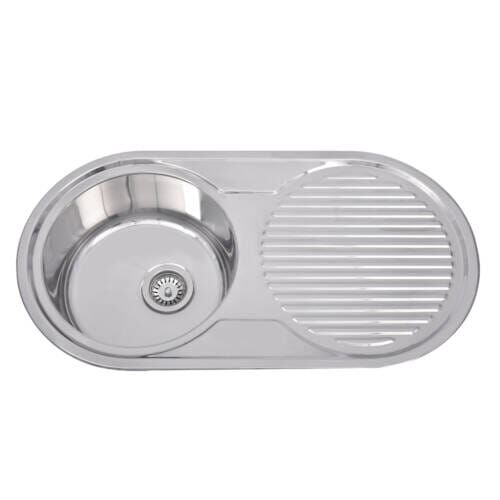 Alpine Orbit Single Bowl:Drainer Kitchen Sink