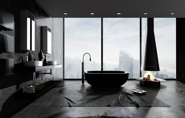 black bathrooms