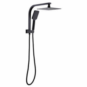 Cube Matte Black Twin Shower Set