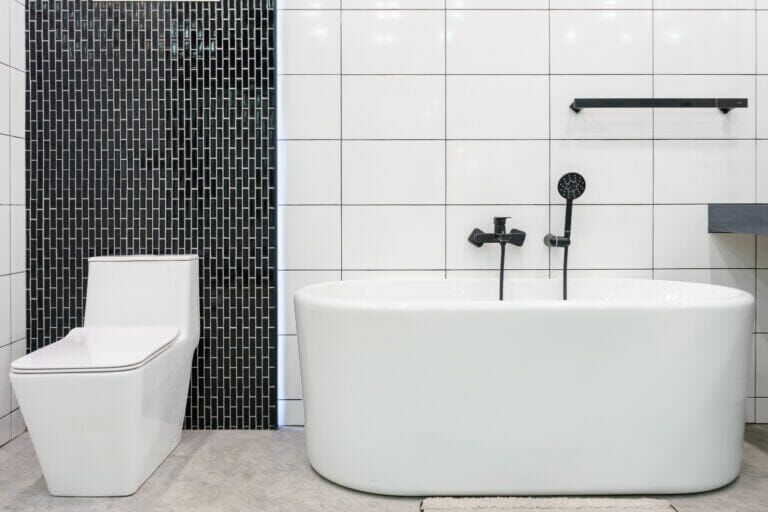 matt black bathroom
