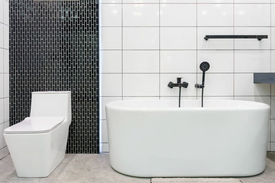 matt black bathroom