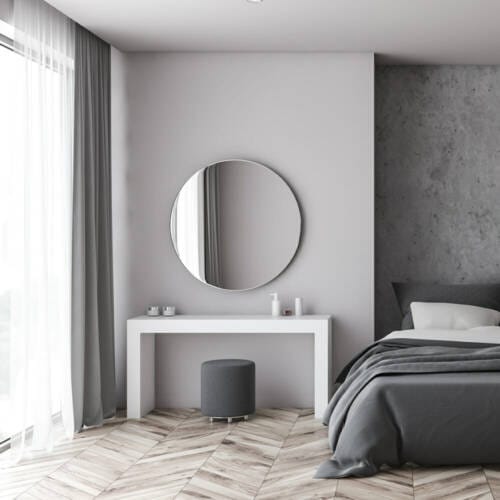 Brooklyn Round Mirror Brushed Nickel Brooklyn Round Mirror Brushed Nickel