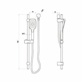 Huntingwood Hand Shower on Rail specs