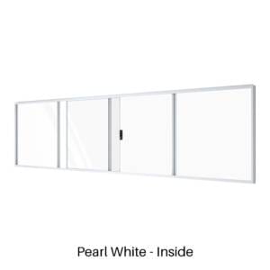 Single Slider for 2nd Panel with three fixed lites Pearl White Inside