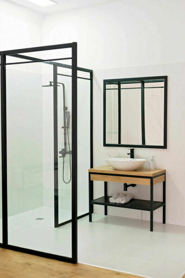 black shower screens perth