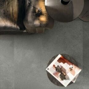 KMG Dark Grey porcelain tile installation