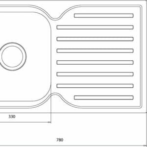 Classic Square 780 Kitchen Sink Specs