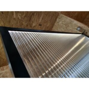 LED-top-strip-fluted-glass-shower-panel LED Sensor Fluted Glass Shower Panel - LED Top Strip