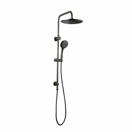 Loui Twin Shower With Rail Gun Metal