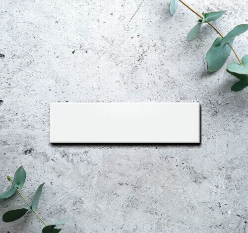 Gloss White Wall Tile 200x600mm White Wall Tile-200mm x 600mm
