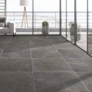 Charcoal Magic Stone Floor Tile Installation