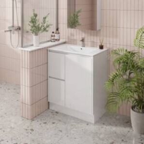 modern bathroom with Laura 75cm PVC Vanity