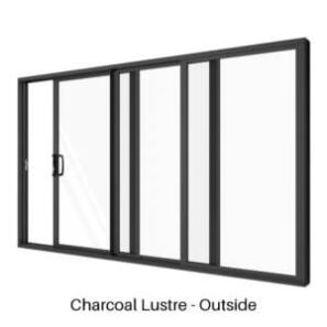 Three Panel Stacking Door Charcoal Lustre Outside